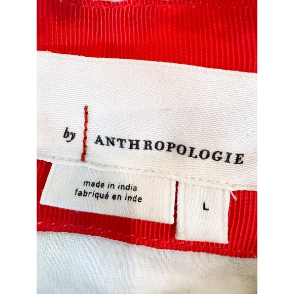 Anthropologie Dolly Embroidered %100 Cotton Midi Dress White Cotton Boho  Sz L - Picture 13 of 16